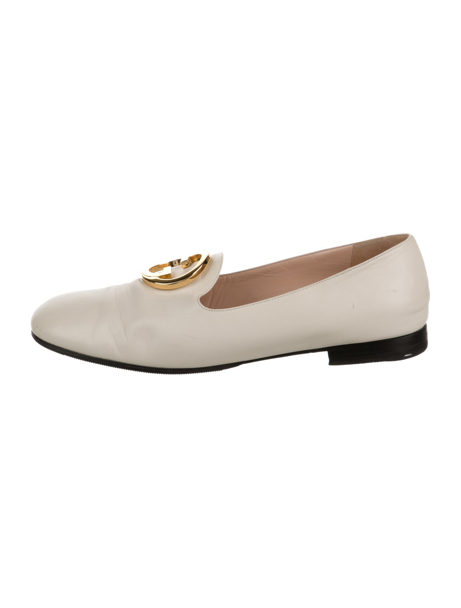 Gucci Horsebit Accent Leather Ballet Flats