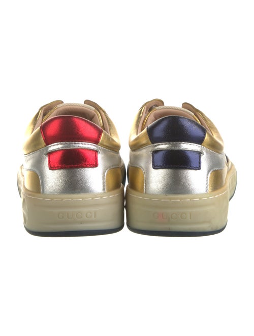 Gucci Web Accent Leather Sneakers