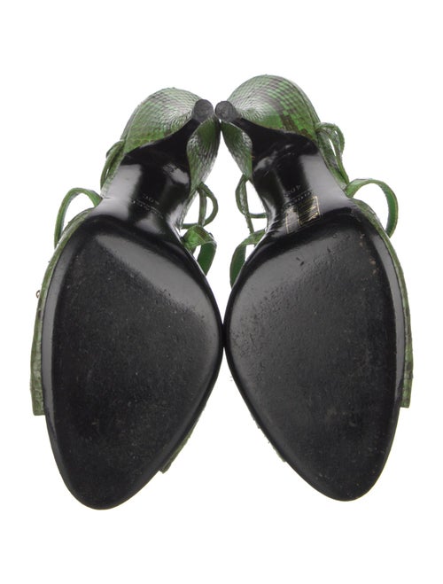 Gucci Snakeskin Printed Slingback Sandals