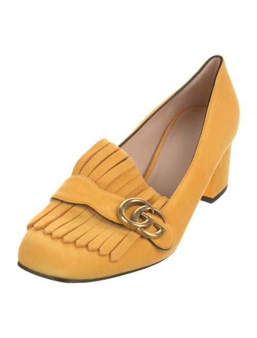Gucci Double G Logo Suede Pumps