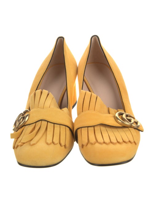 Gucci Double G Logo Suede Pumps