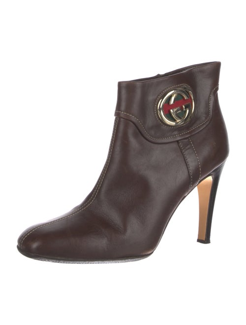 Gucci Interlocking G Logo Leather Boots