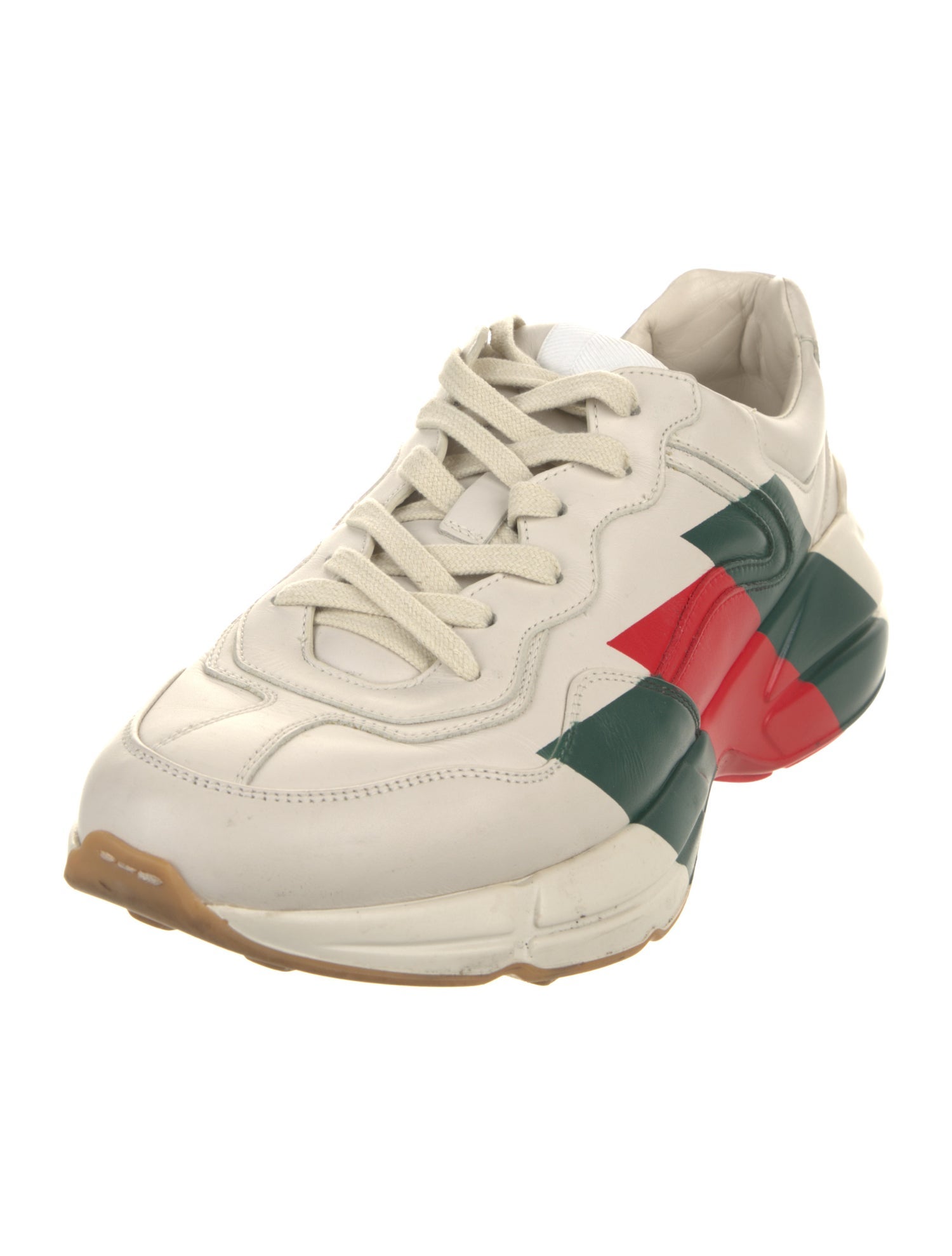 Gucci Web Accent Leather Sneakers