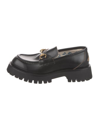Gucci Beat Check Pattern Leather Loafers