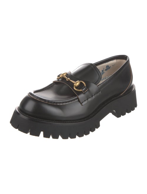 Gucci Beat Check Pattern Leather Loafers