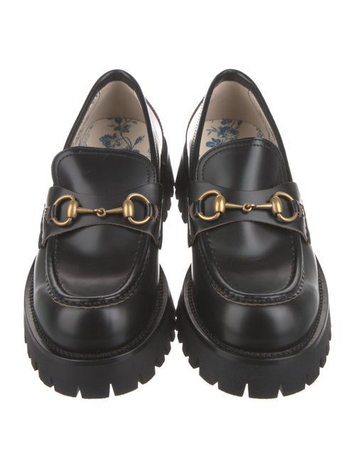 Gucci Beat Check Pattern Leather Loafers