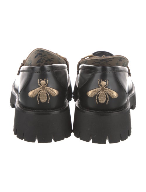 Gucci Beat Check Pattern Leather Loafers