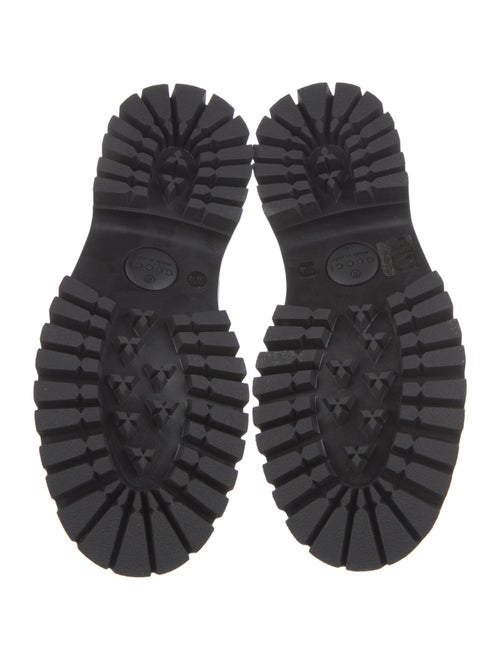 Gucci Beat Check Pattern Leather Loafers