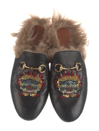 Gucci Horsebit Accent Leather Mules