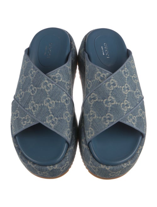 Gucci GG Denim Denim Slides