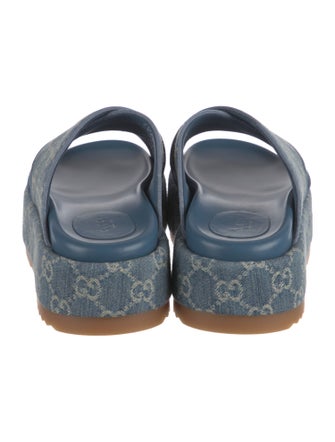 Gucci GG Denim Denim Slides