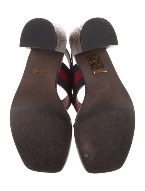 Gucci Horsebit Accent Leather Slingback Sandals