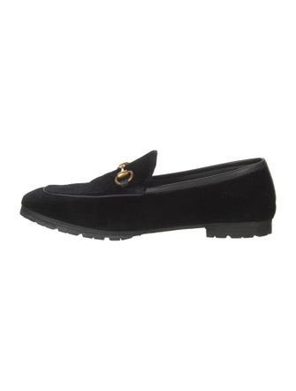 Gucci Horsebit Accent Velvet Loafers