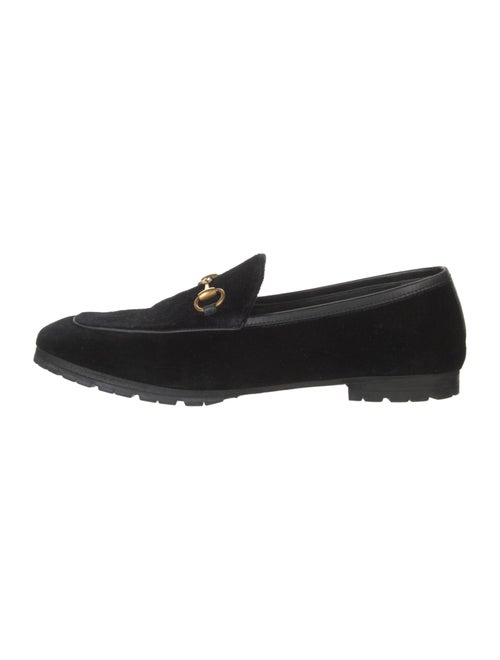 Gucci Horsebit Accent Velvet Loafers