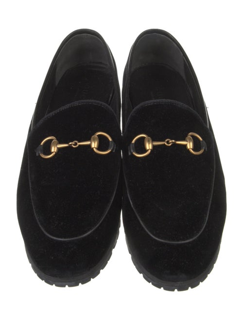 Gucci Horsebit Accent Velvet Loafers