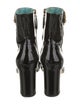Gucci Faux Pearl Accents Patent Leather Boots