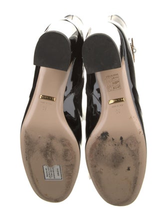 Gucci Faux Pearl Accents Patent Leather Boots