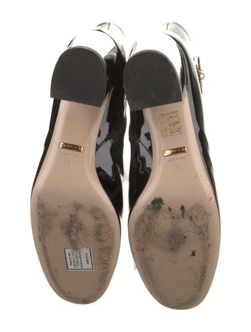 Gucci Faux Pearl Accents Patent Leather Boots