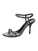 Gucci Chain-Link Accent Leather Sandals