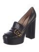 Gucci Double G Logo Leather Pumps