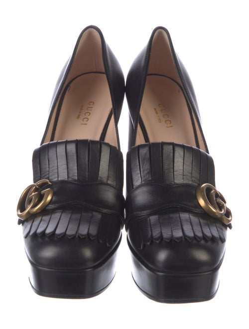 Gucci Double G Logo Leather Pumps