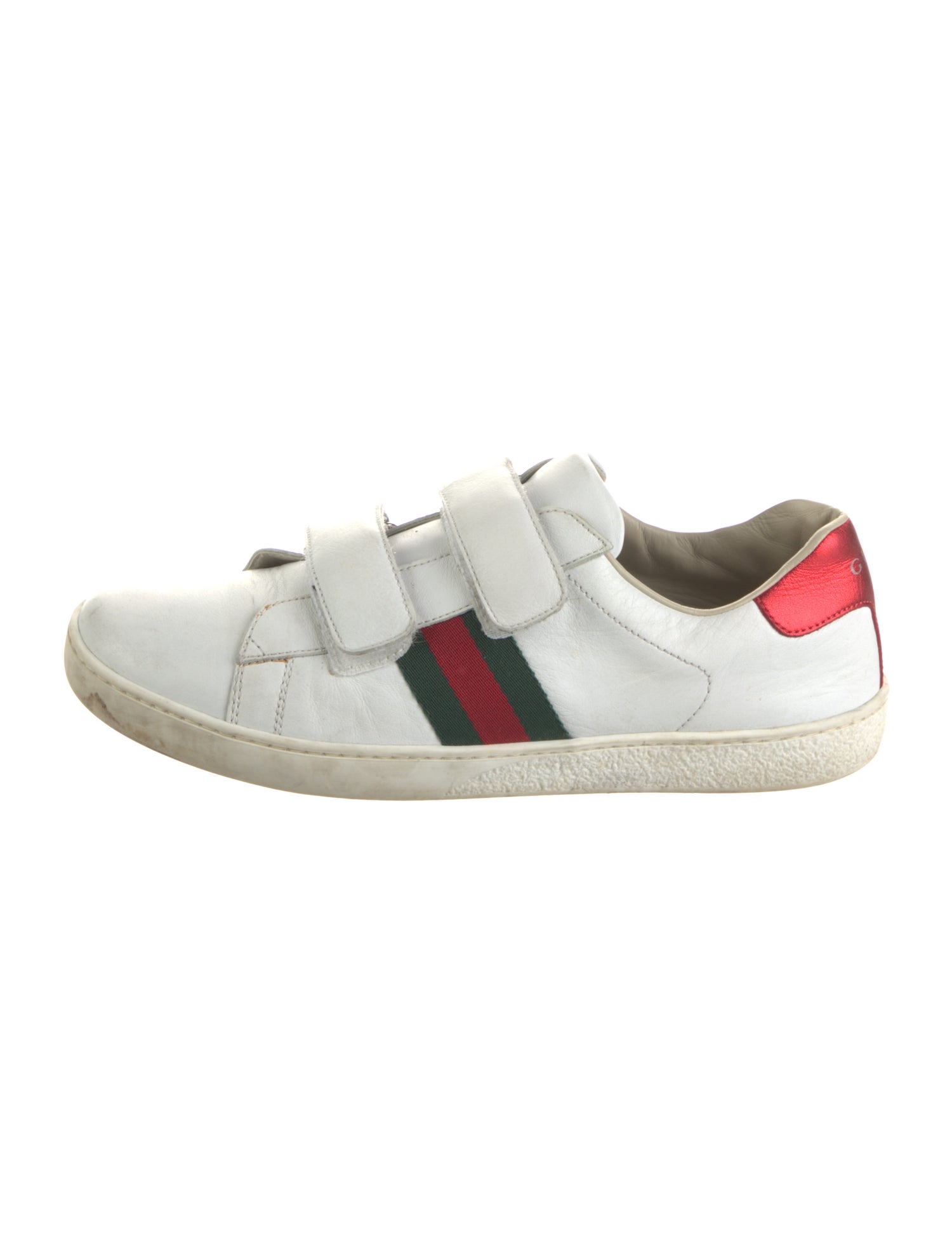 Gucci Web Accent Leather Sneakers