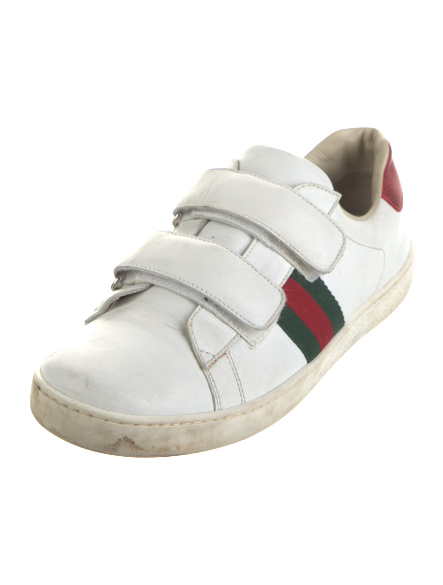 Gucci Web Accent Leather Sneakers