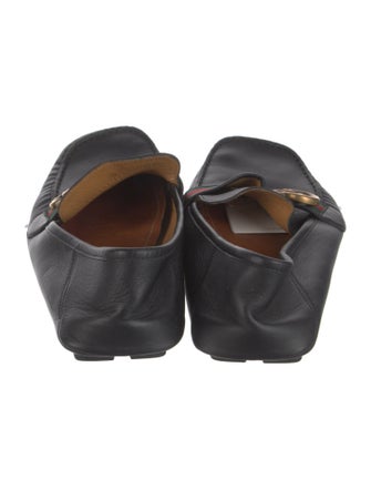 Gucci Web Accent Leather Drivers