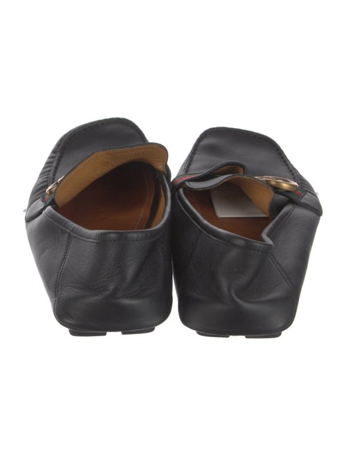 Gucci Web Accent Leather Drivers