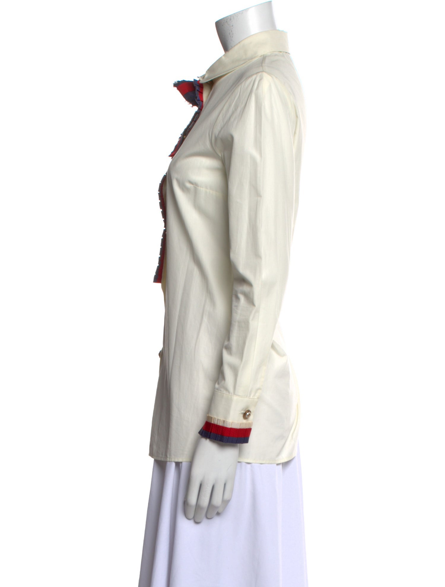 Gucci 2018 Long Sleeve Button-Up Top