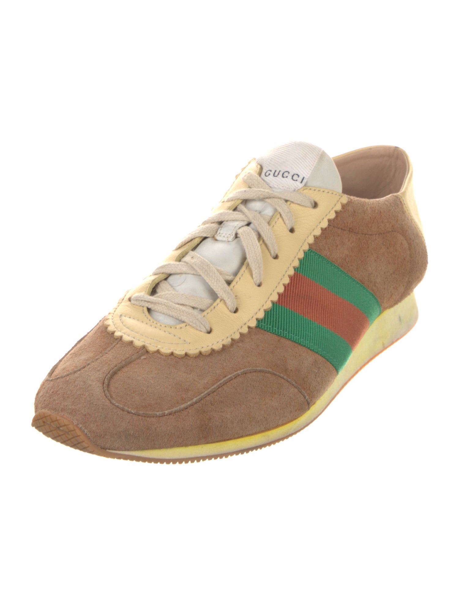 Gucci Web Accent Suede Sneakers