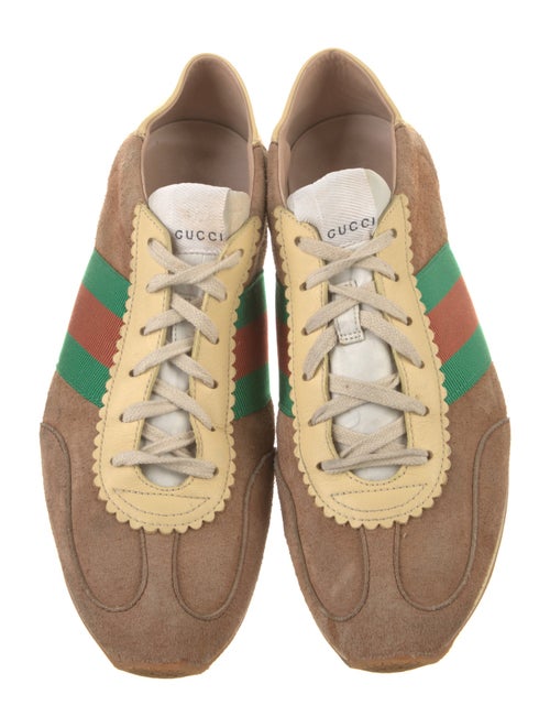 Gucci Web Accent Suede Sneakers