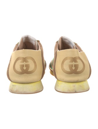 Gucci Web Accent Suede Sneakers