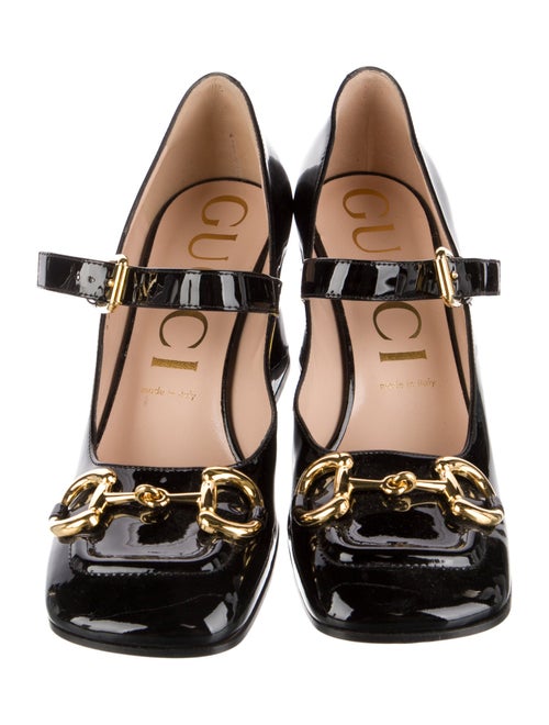 Gucci Horsebit Accent Patent Leather Pumps
