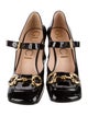 Gucci Horsebit Accent Patent Leather Pumps