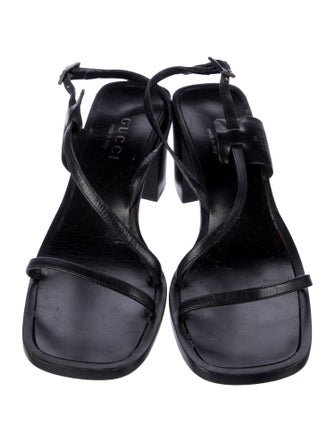 Gucci Leather Slingback Sandals