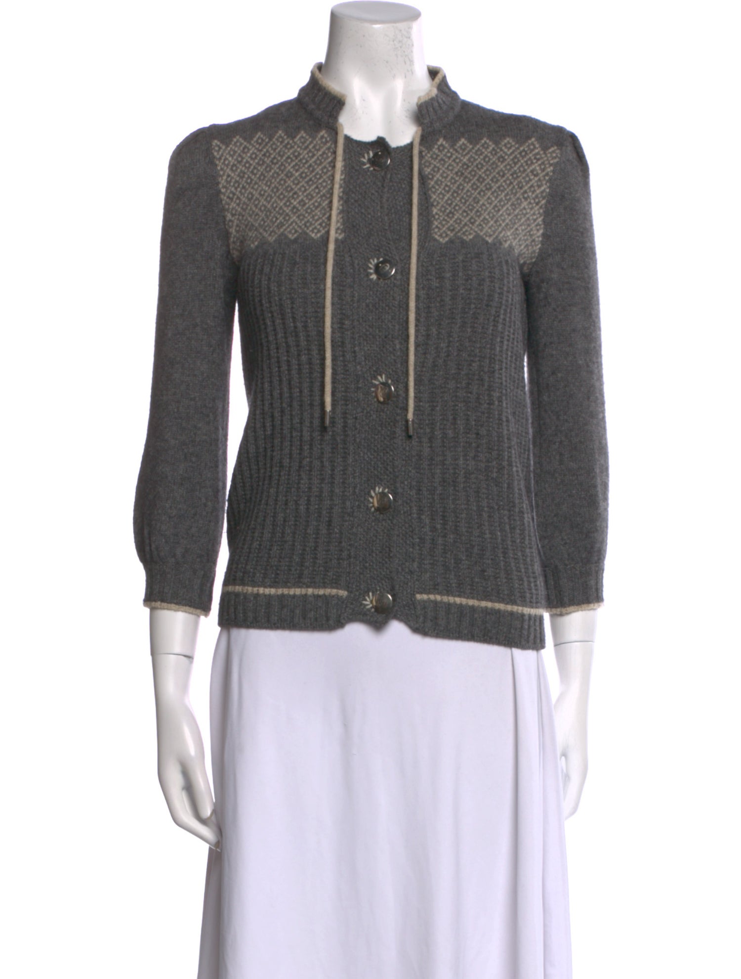 Gucci Camel Hair Graphic Print Sweater