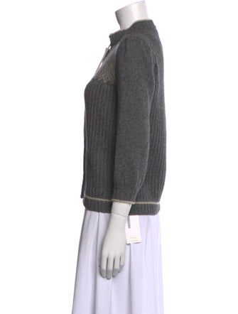 Gucci Camel Hair Graphic Print Sweater