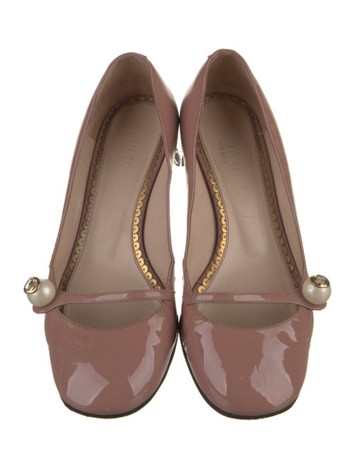 Gucci Arielle Mary Jane Faux Pearl Accents Pumps