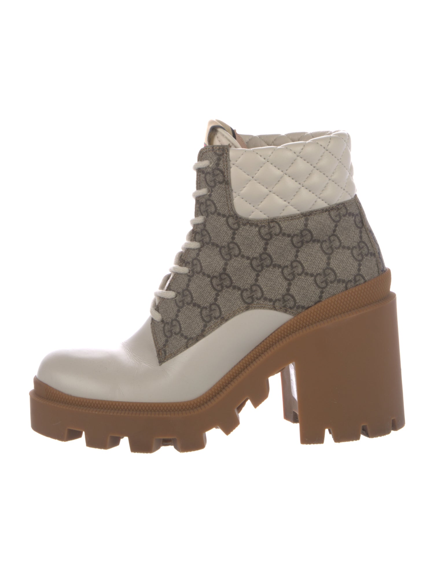 Gucci GG Supreme Combat Boots