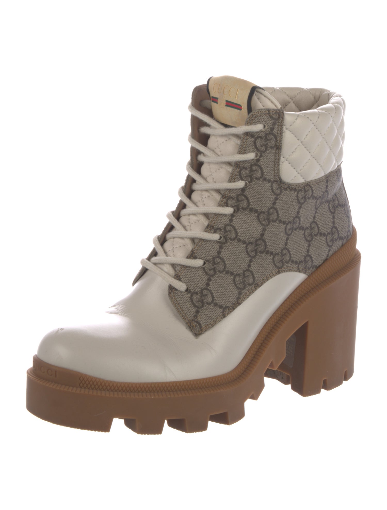 Gucci GG Supreme Combat Boots