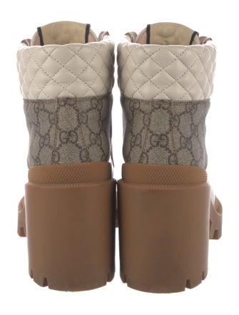 Gucci GG Supreme Combat Boots