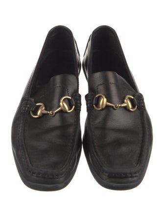Gucci Horsebit Accent Leather Loafers
