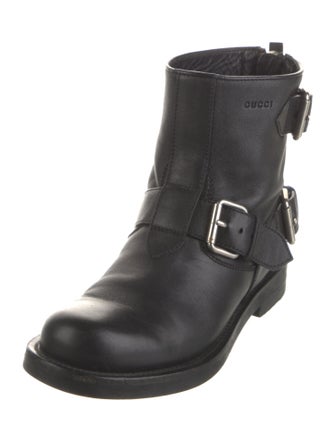 Gucci Leather Moto Boots
