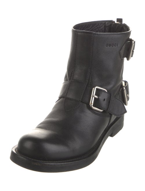 Gucci Leather Moto Boots