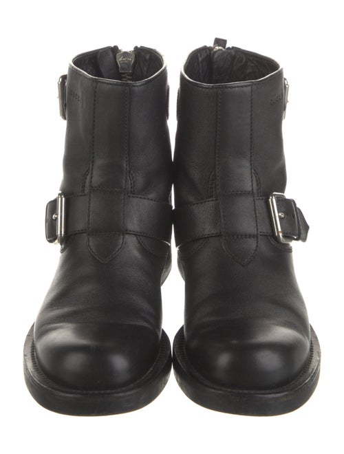 Gucci Leather Moto Boots