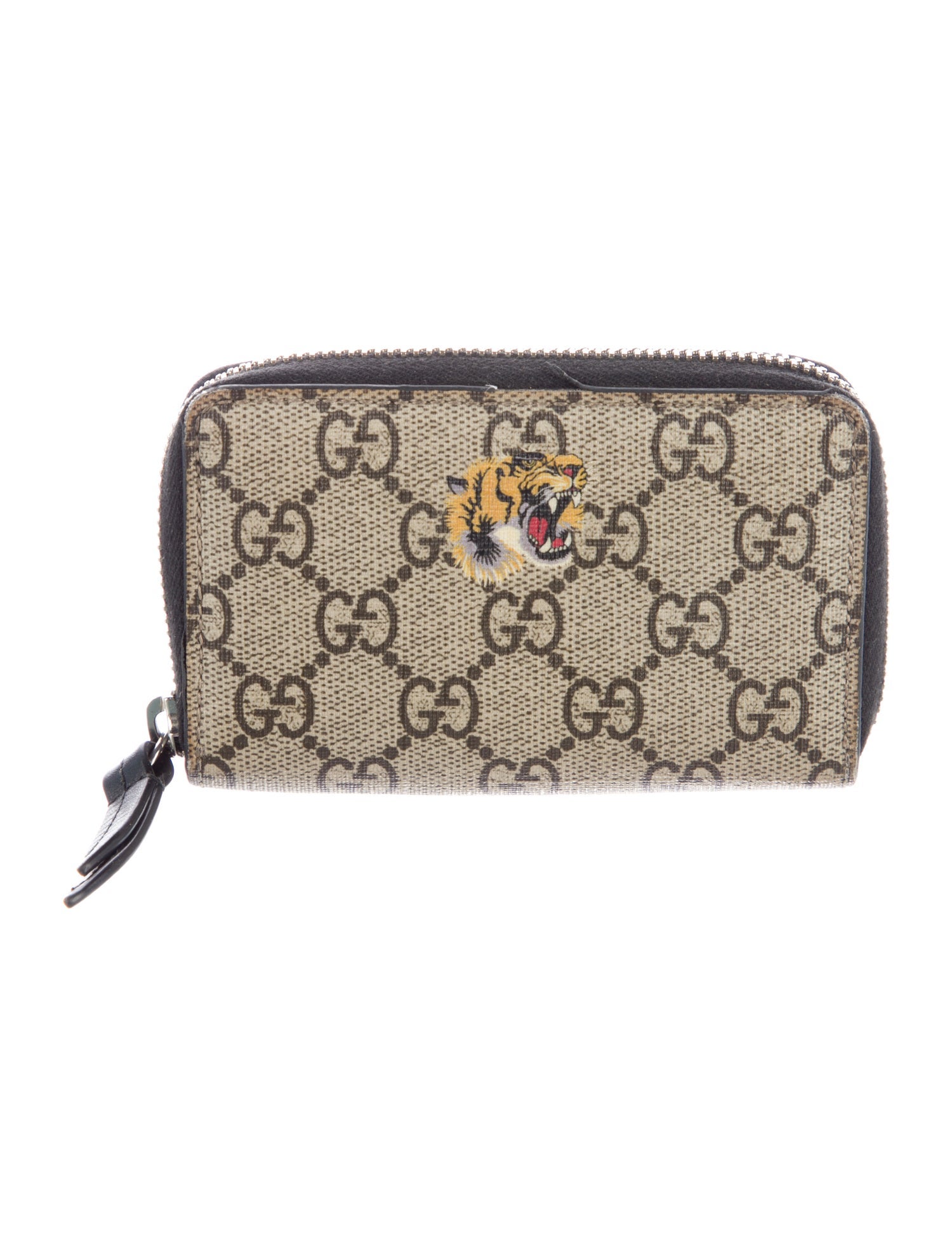 Gucci Zip Around Card Case GG Supreme Wallet