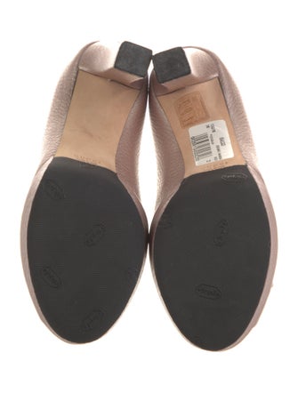 Gucci Horsebit Accent Embossed Leather Pumps