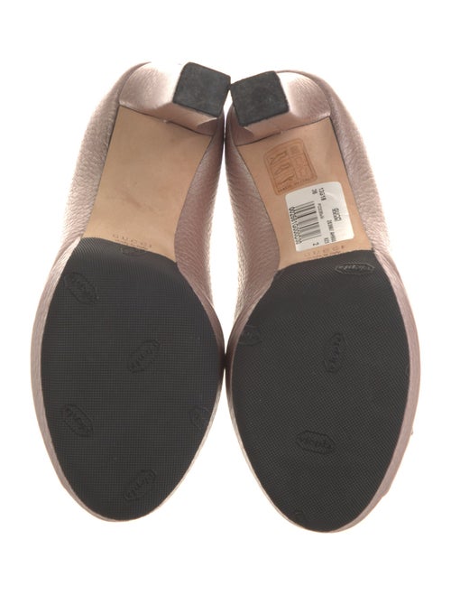 Gucci Horsebit Accent Embossed Leather Pumps
