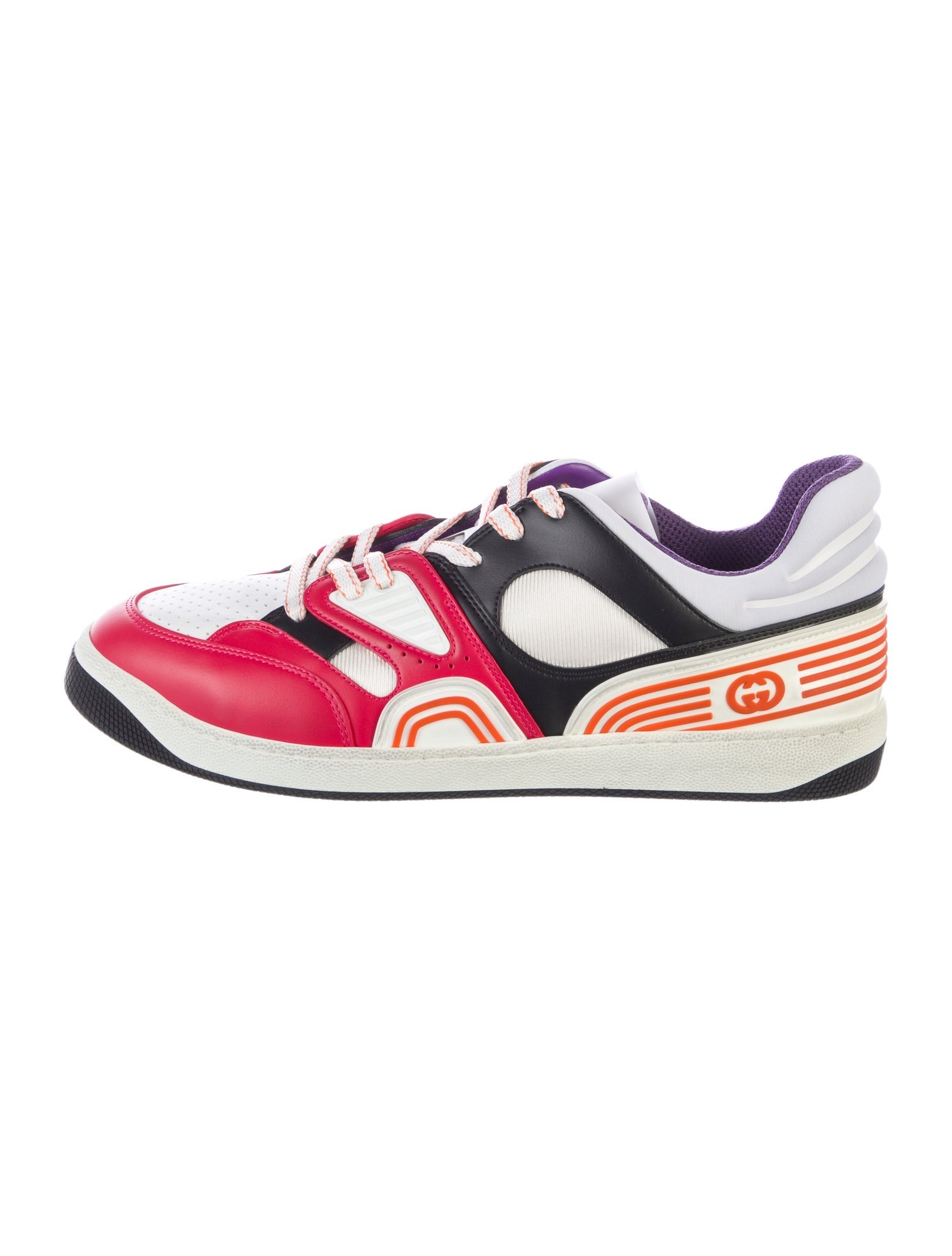 Gucci Leather Printed Athletic Sneakers